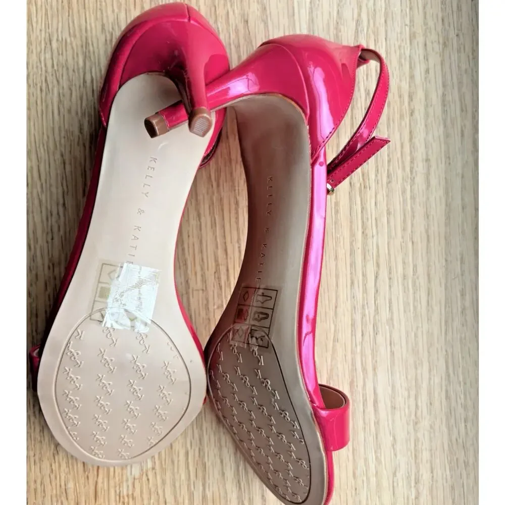 NEW Kelly & Katie Kirstie Strappy High Heel Shoes Hot Pink Barbie SIZE 8.5